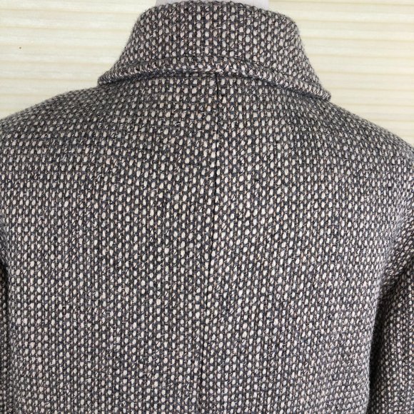 Talbots Julienne Asymmetrical Moto Front Zip Tweed Wool Blend Blazer Old Money - Picture 10 of 17
